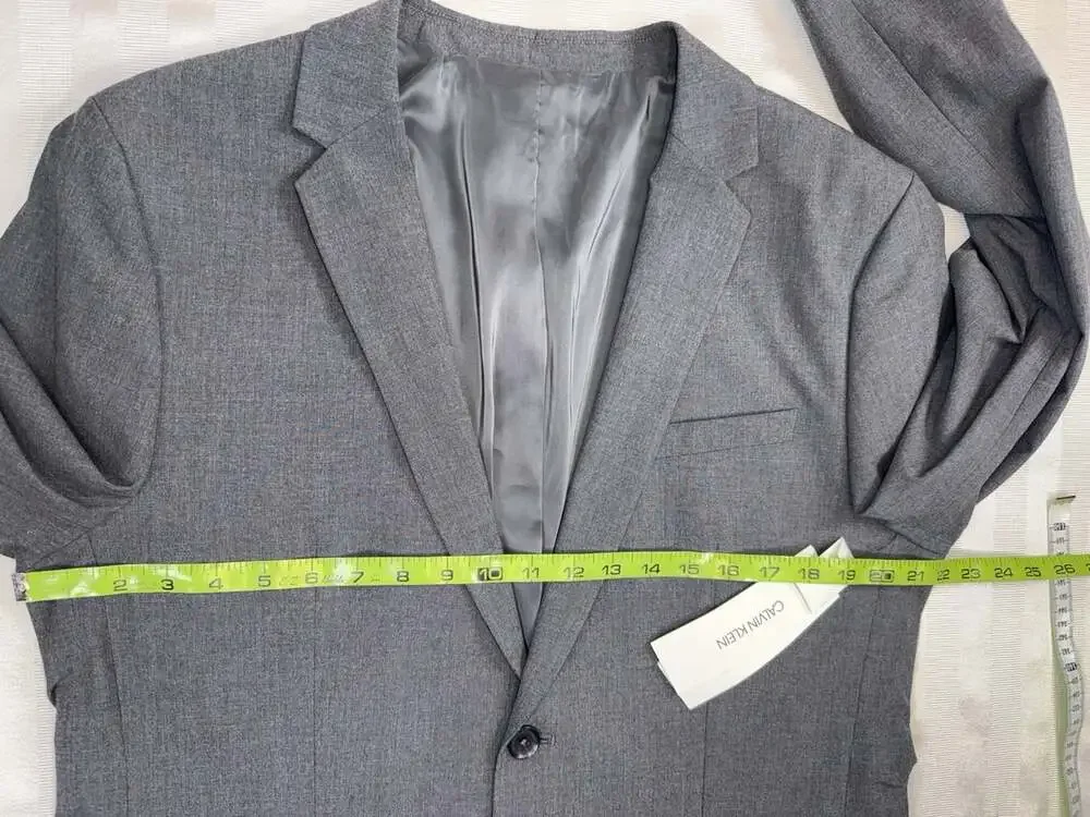 Calvin Klein Men's Size Large Suit  Jacket Sport Coat In Cinder Block NWT